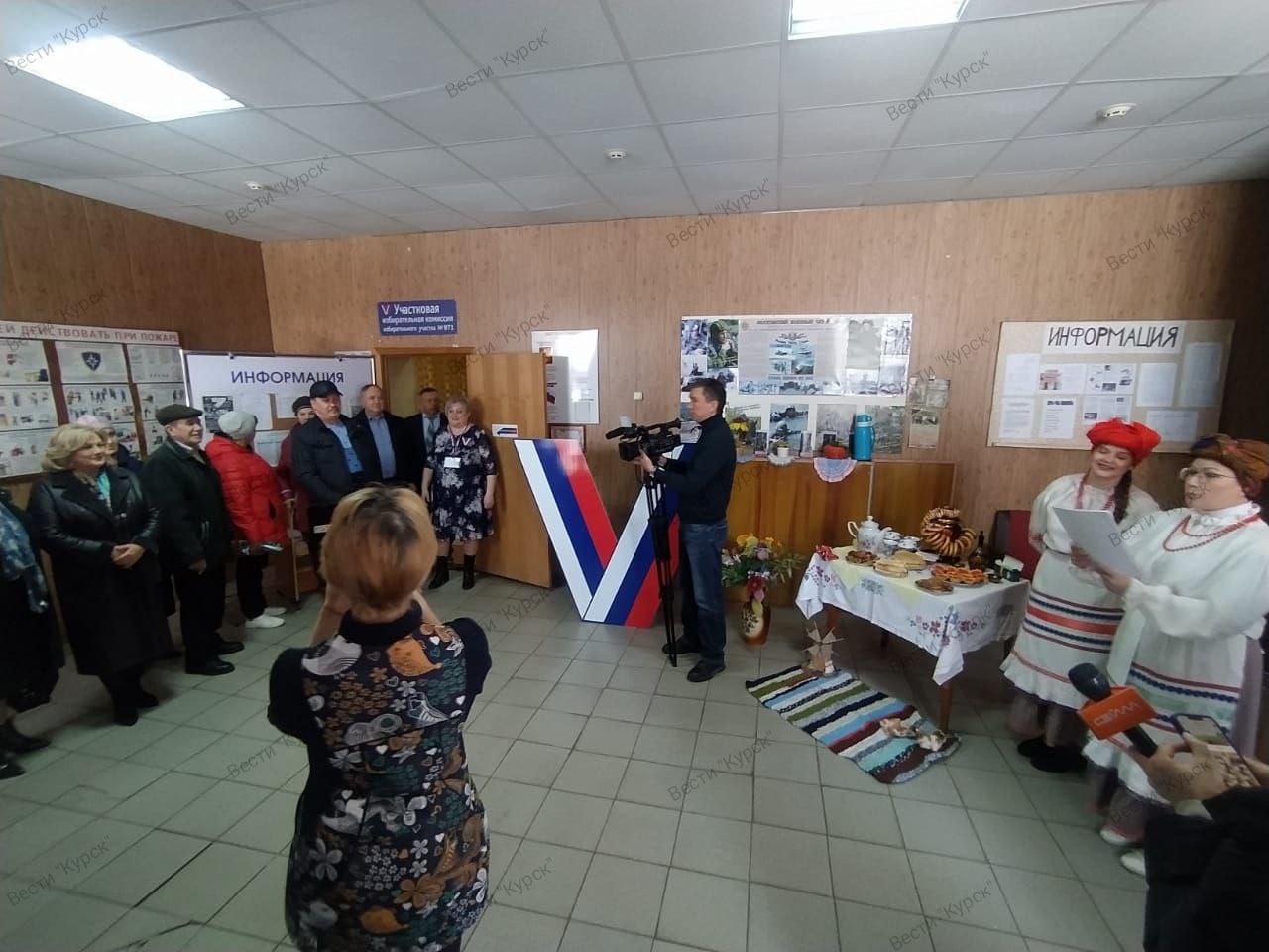 В Щигровском районе избирателей угощали блинами