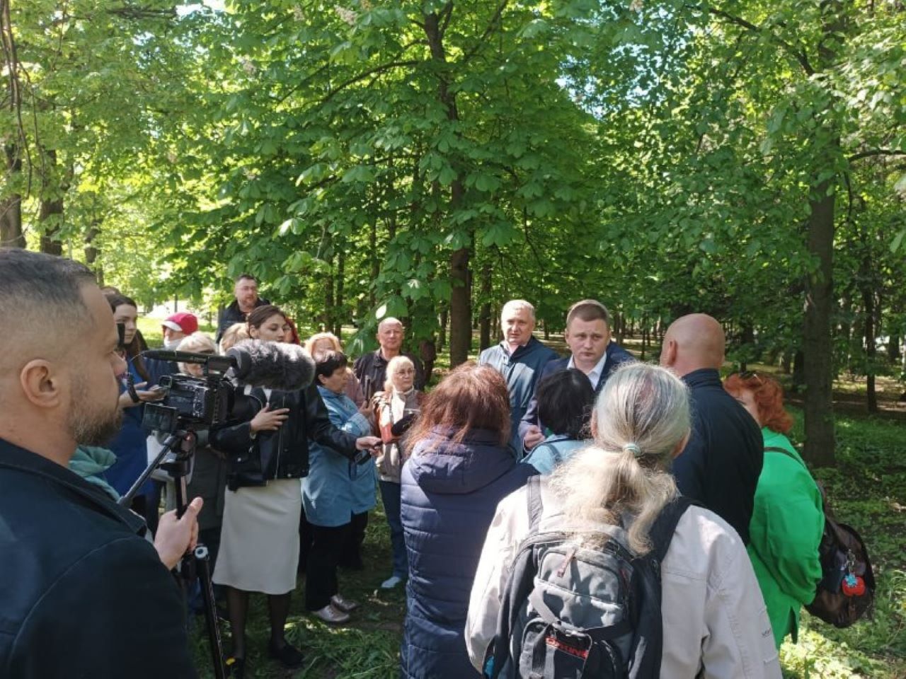 В Курске сегодня обсуждали спил деревьев в парке "Бородино"
