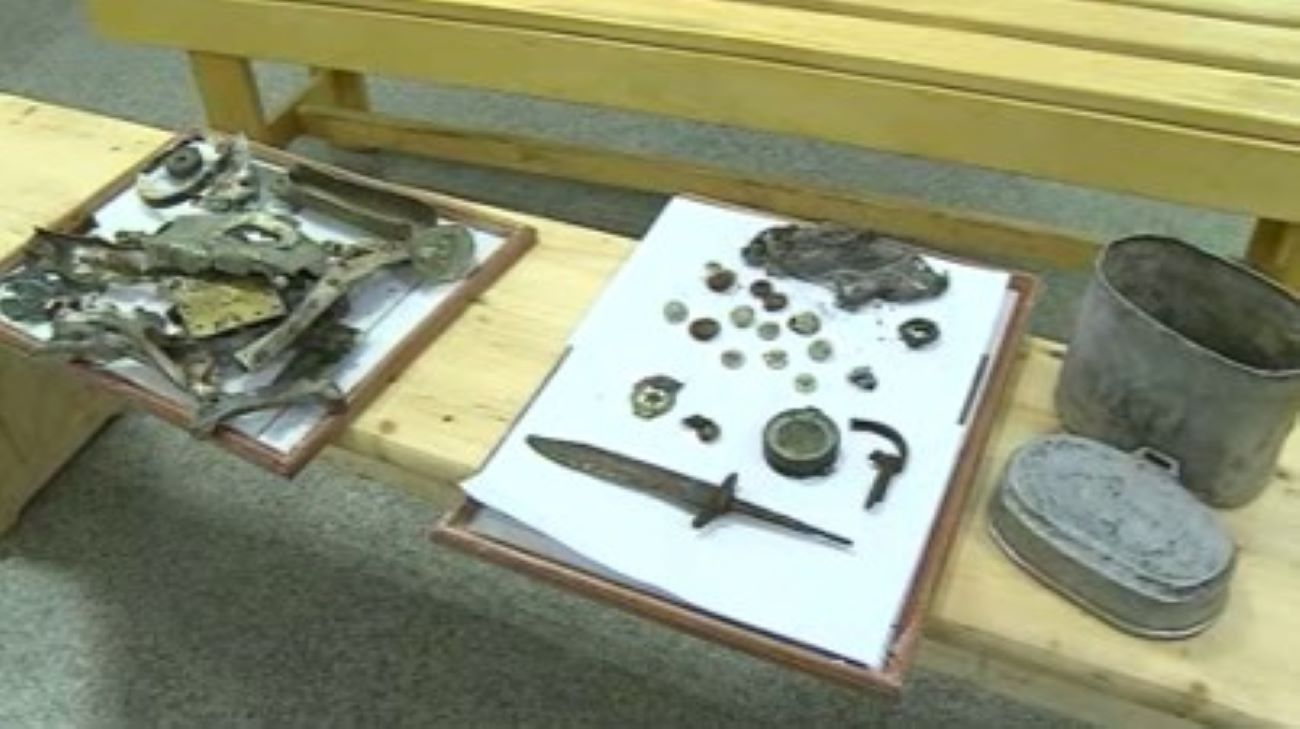Поисковики отряда "Курган" в Поныровском районе обнаружили останки двух советских солдат