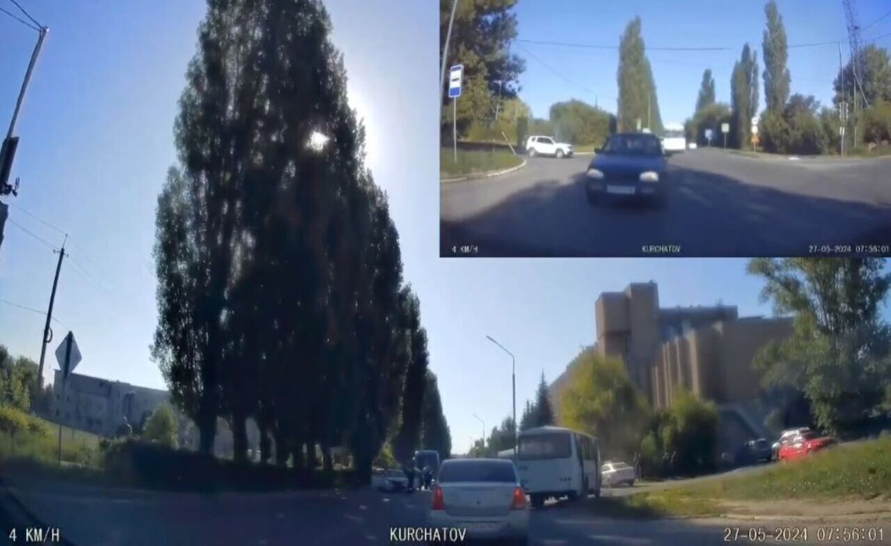 В Курчатове столкнулись сразу 4 автомобиля