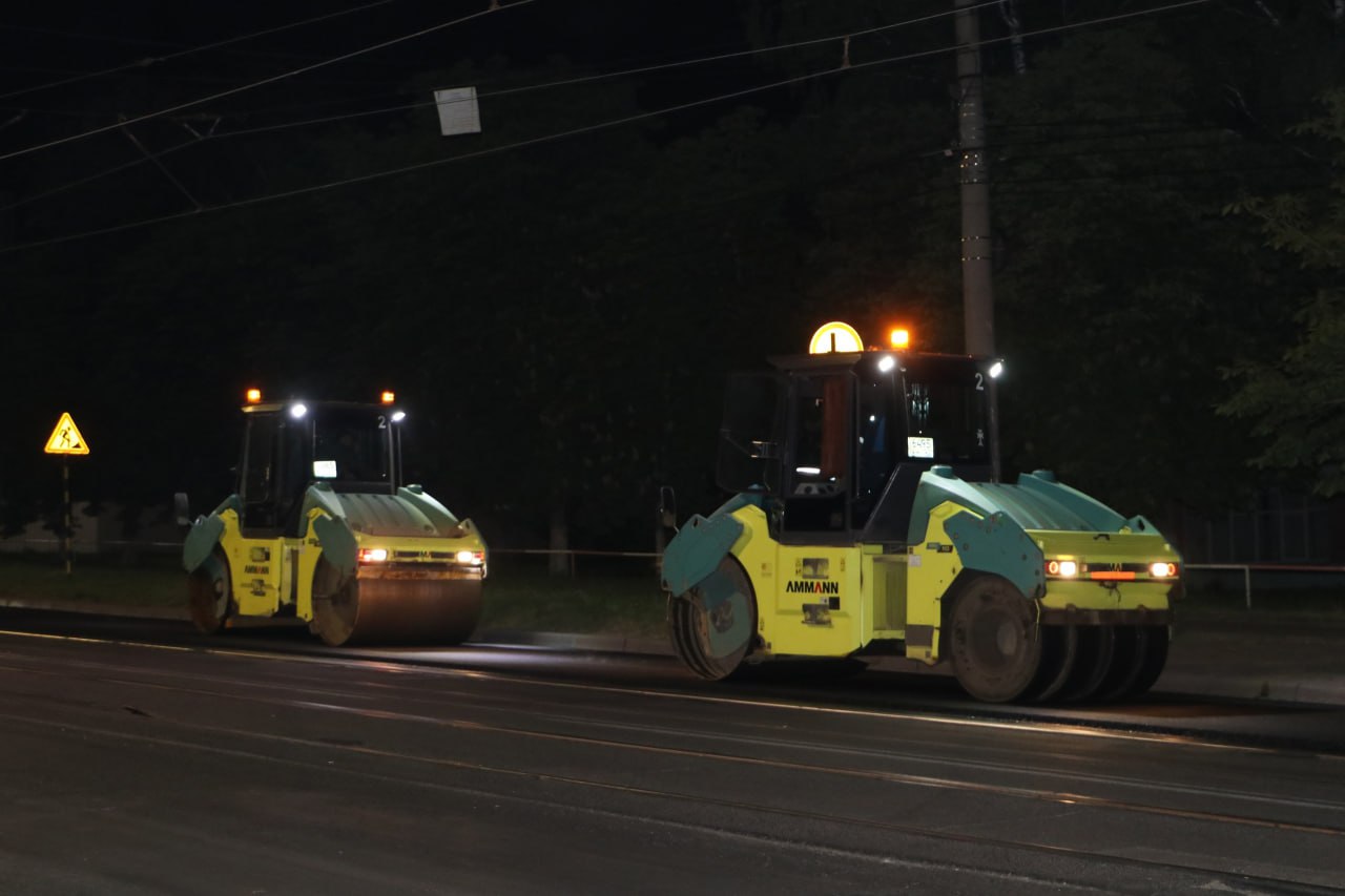 В Курске ремонтируют более 1,2 км автодороги на улице Сумской