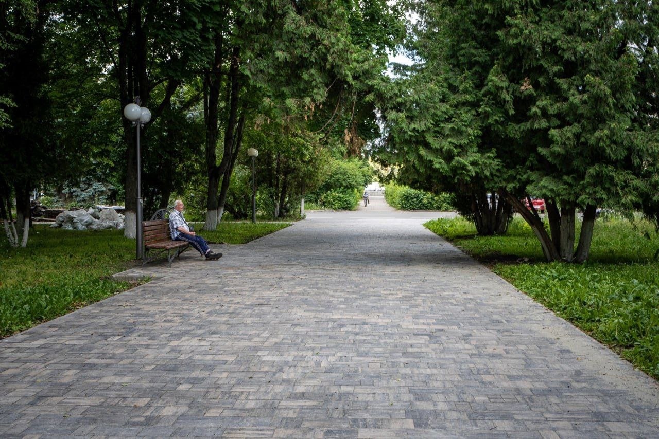В Курске благоустраивают парк Рокоссовского