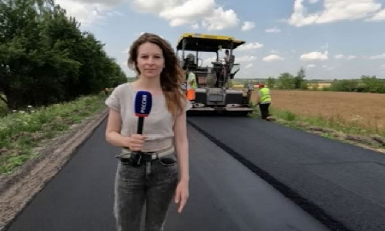 В Конышевском районе Курской области завершается ремонт дороги