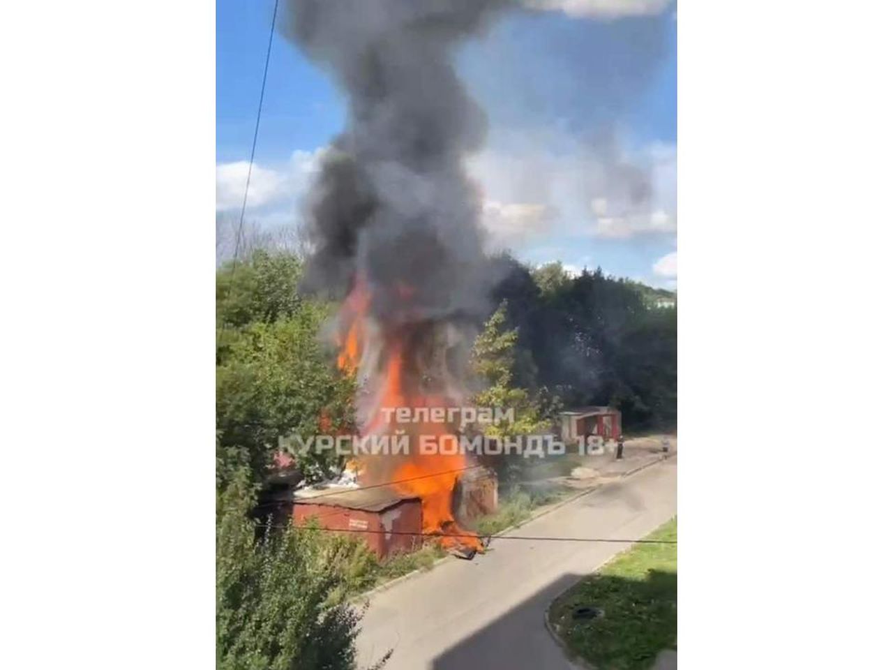 В Курске произошёл пожар на улице Воробьёва
