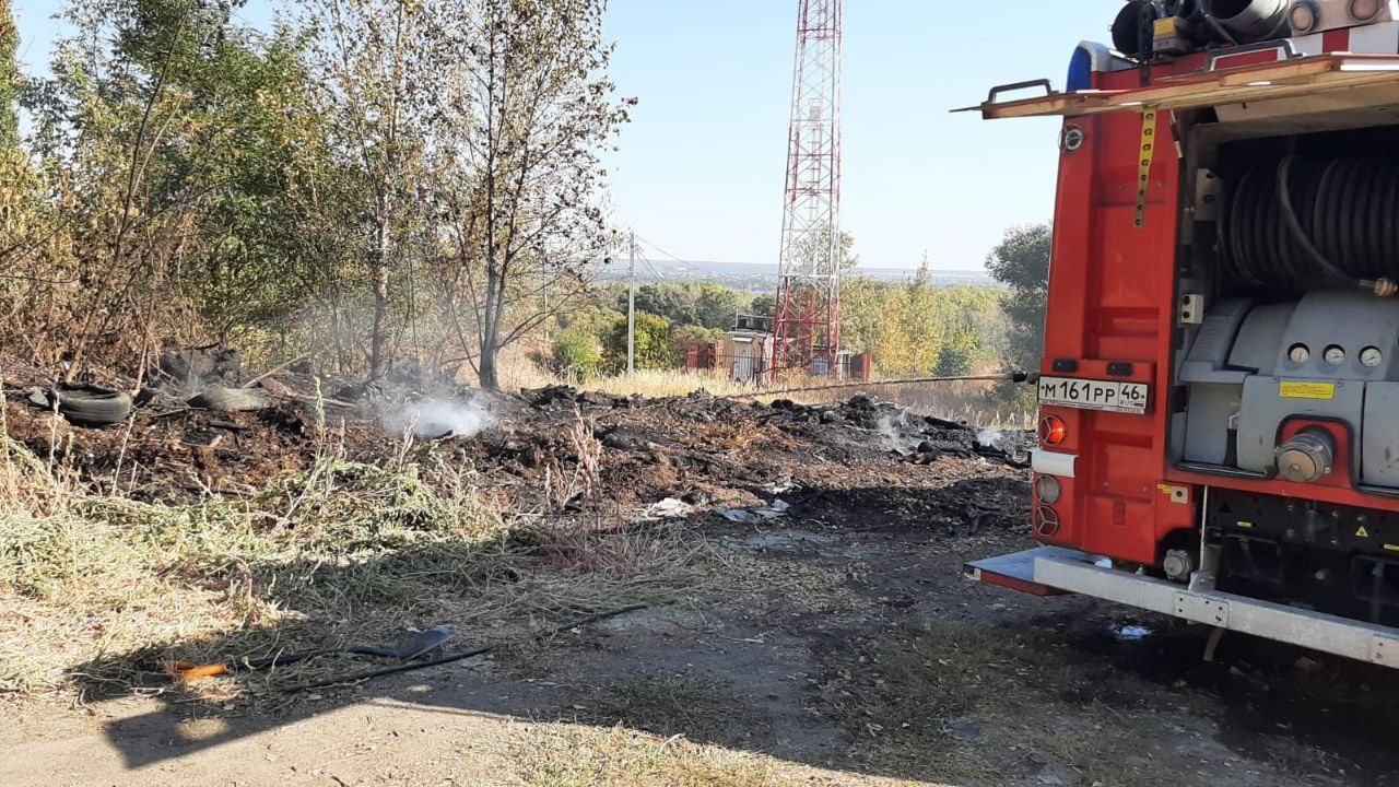 В Курской области произошло возгорание свалки