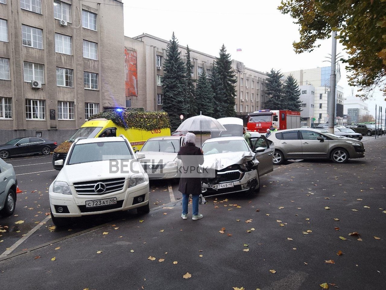 В Курске на улице Невского произошло ДТП с четырьмя авто