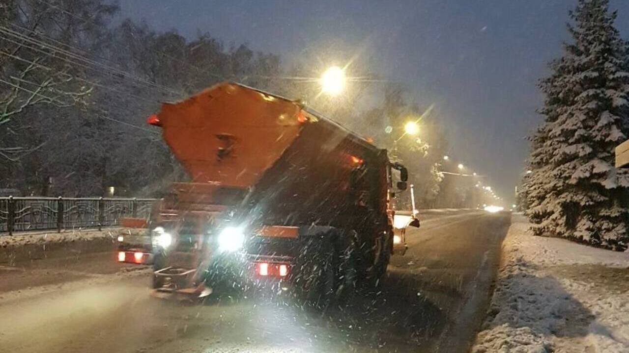 В Курске выпал первый снег