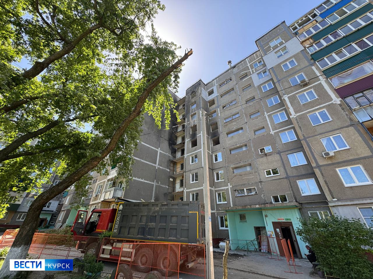 В доме на Орловской в Курске идет ремонт 