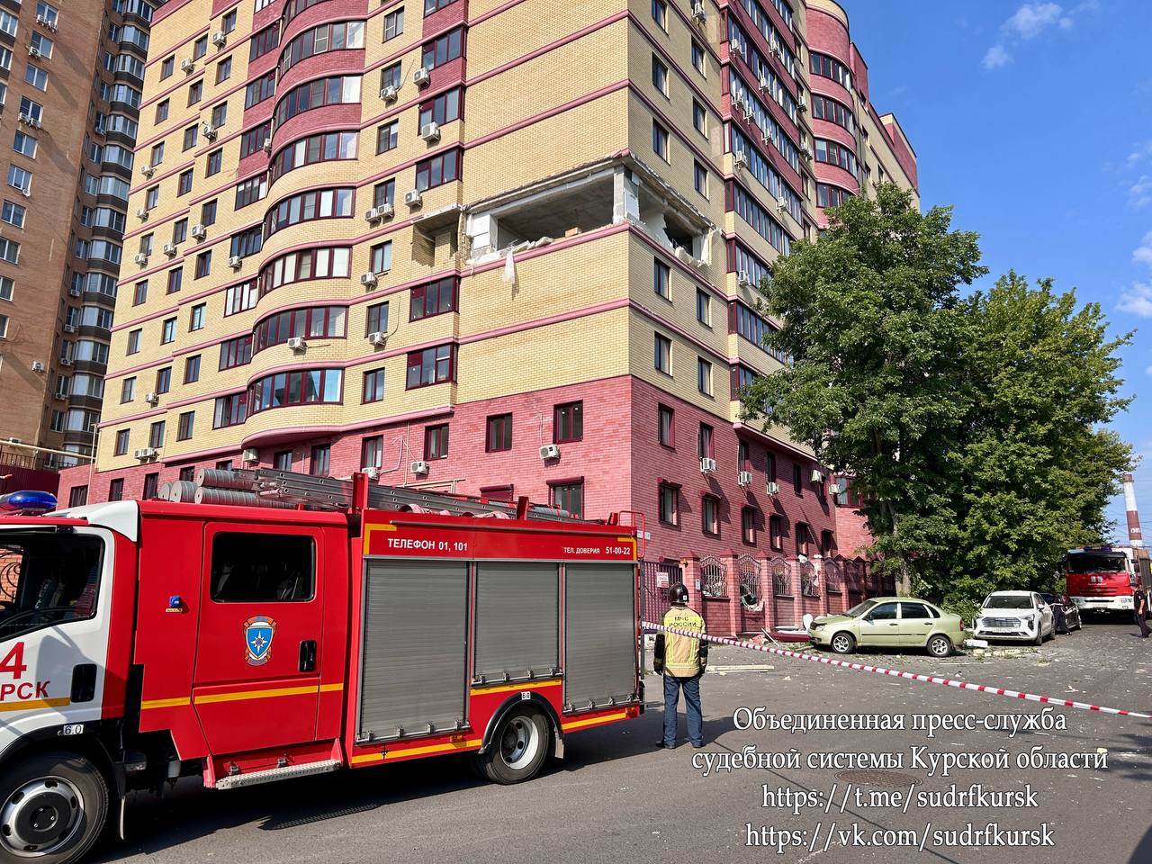 Взрыв произошёл в курской многоэтажке