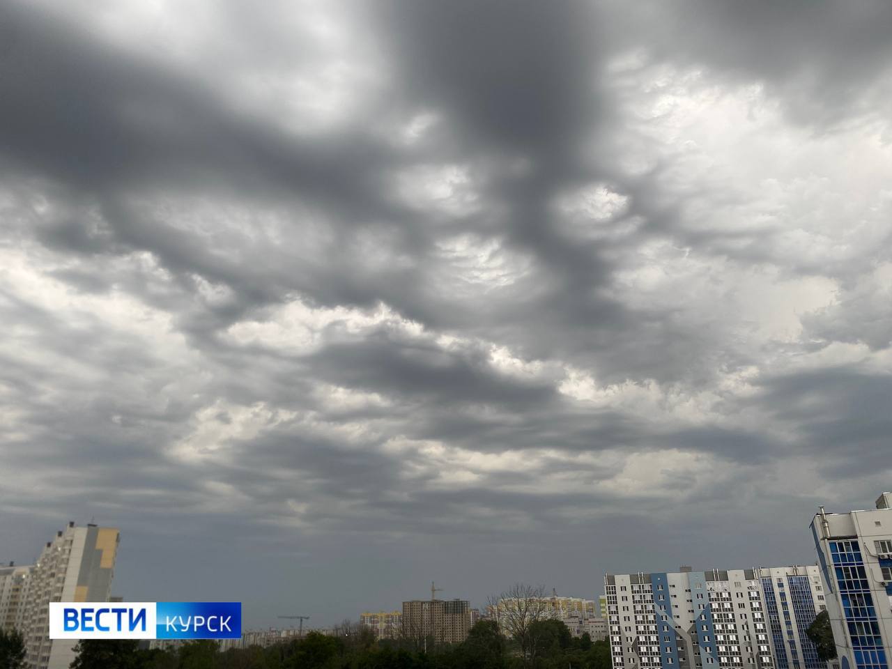 Град, ливень, гром — почти среди ясного неба Курска