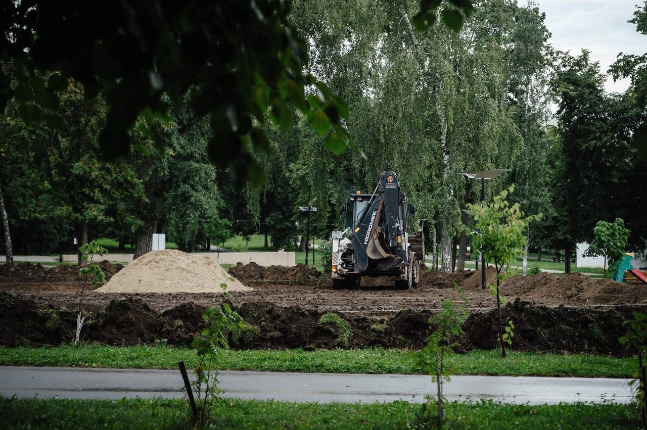 Современная спортплощадка появится в сентябре в парке Дзержинского Курска
