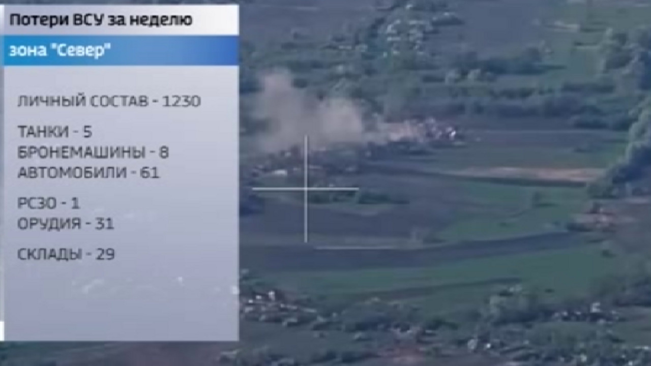 Результаты боевой работы группировки войск "Север" за неделю в Курской области